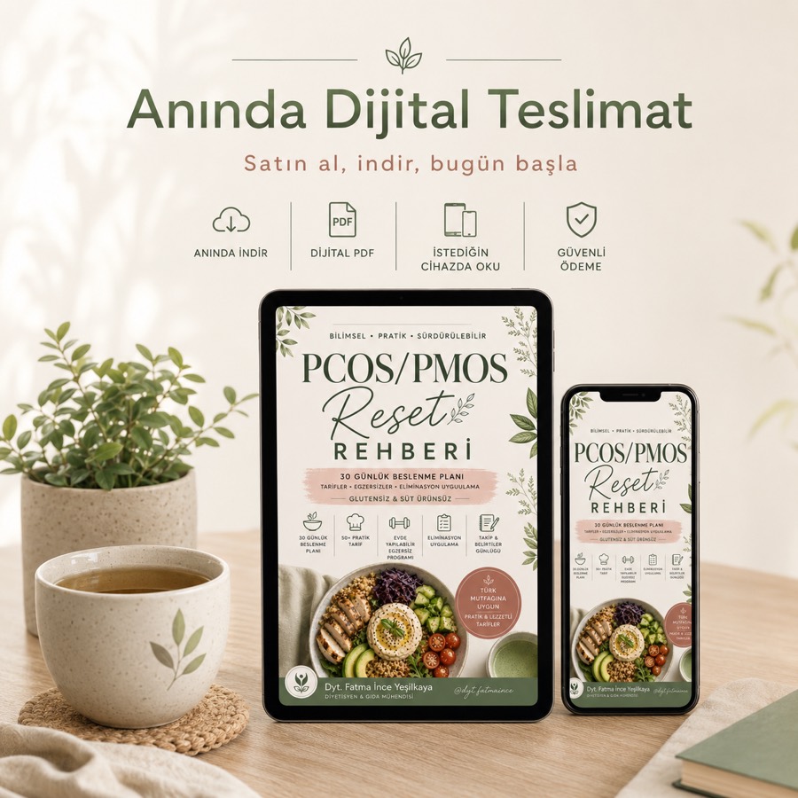 30 Günde PCOS/PMOS Reset Rehberi — anında dijital teslimat